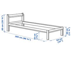 Holzbett Einzelbett 90x200 cm guter Zustand (Ikea bed frame）