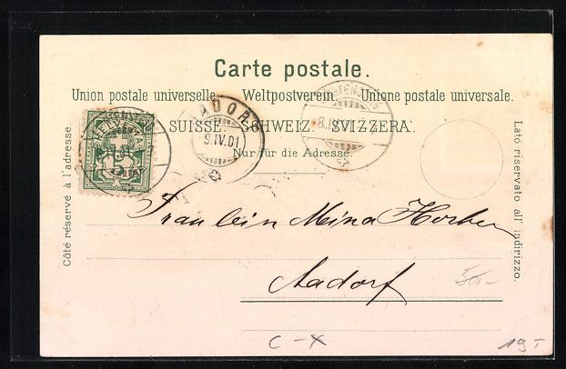 Ansichtskarten: Litho Lichtensteig, Ortsansicht mit Krin – Gebraucht aus Berlin von bartko-reher 1