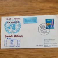 Luftpost Berlin Genève 1970 Swissair Pan Am