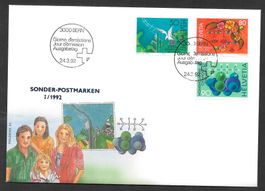 FDC Serie 823 - 825 ET Bern 24.3.1992 schön illustriert