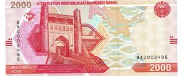 Uzbekistan 2000 Som, P-W87, UNZ Serie BW-0097573