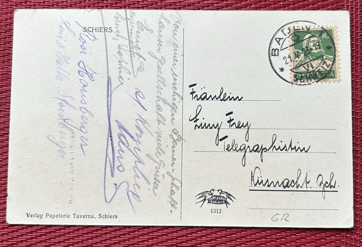 Cartoline postali: Schiers Bote von Schuders – Usato da Horw venduto da Tellbub 1