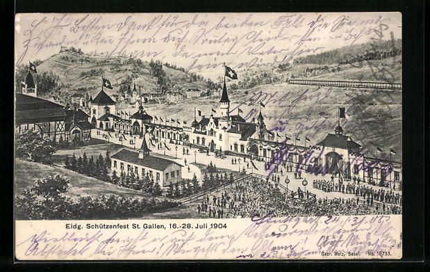 Ansichtskarten: St. Gallen, Eidgenössisches Schützenfe – Gebraucht aus Berlin von bartko-reher