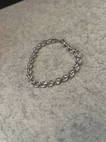 925 Silberarmband mit Zirkonia / Schmuckarmband Silber