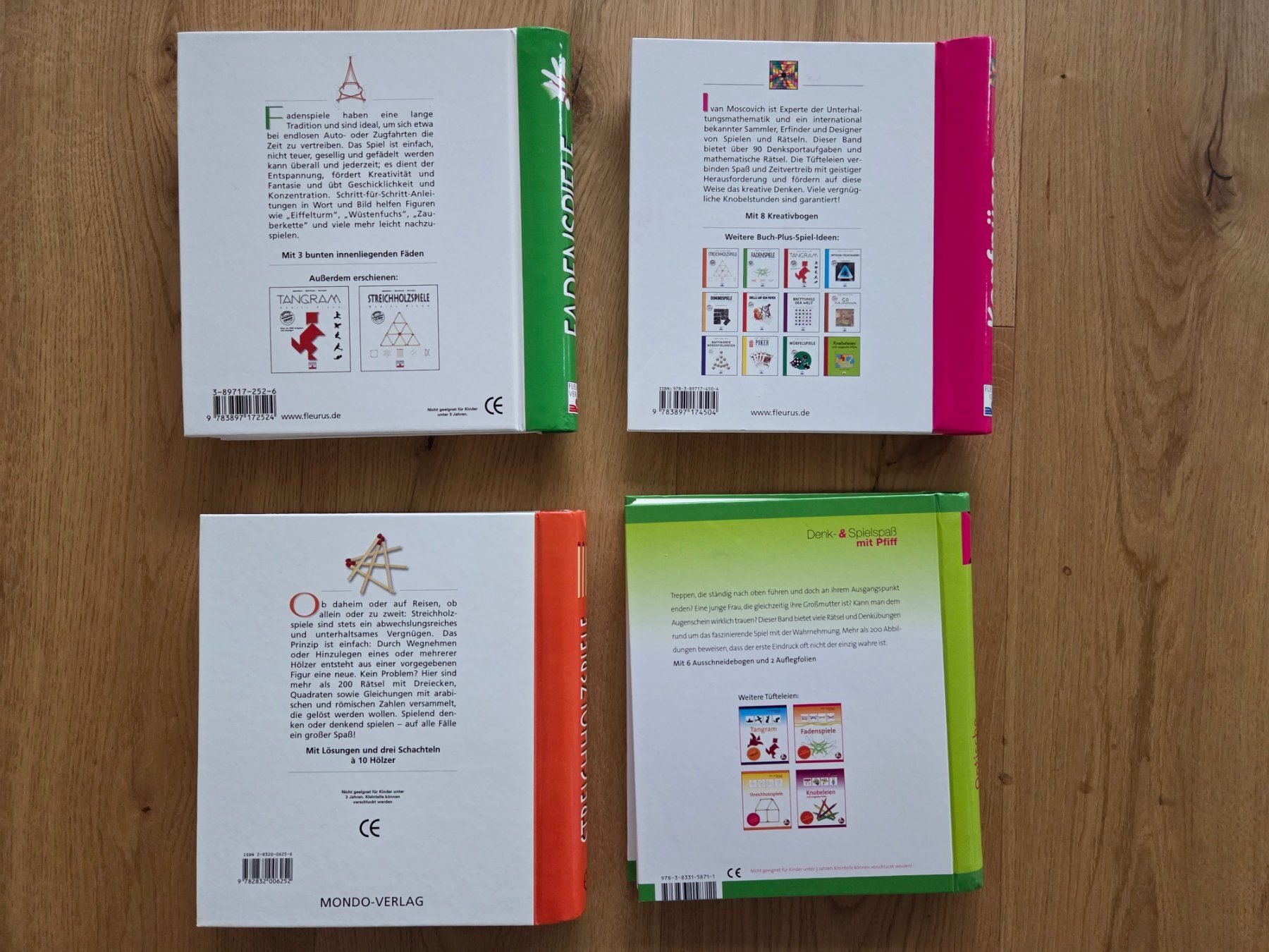Libri: 3 Rätselbücher und 1 Buch "Fadenspiele" – Usato da Root venduto da meli_01 1