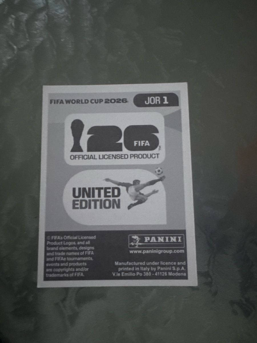 Panini Cartes à collectionner: Panini JOR 1 – Neuf (Voir description) à Zürich par th_e 1
