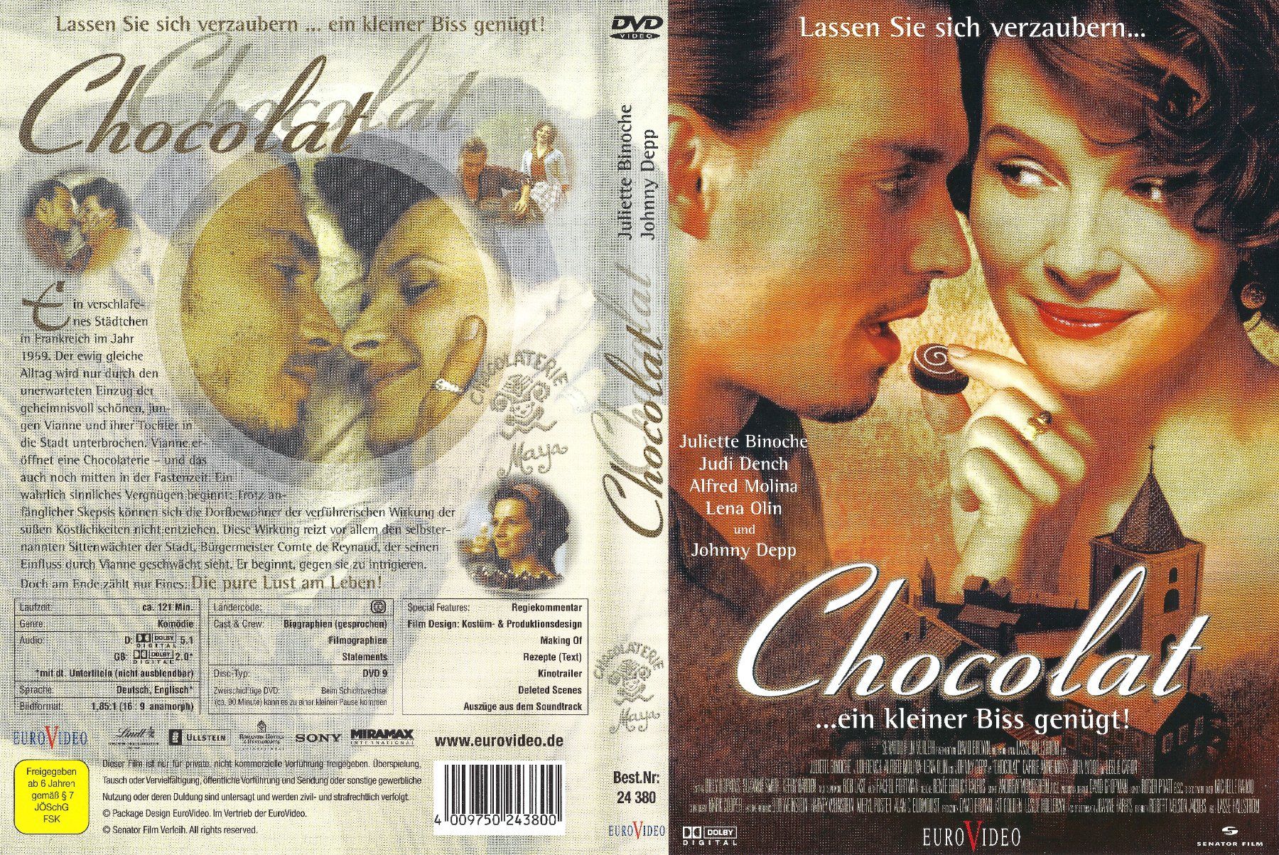 Alle DVDs: Chocolat - Ein kleiner Biss genügt – Gebraucht aus Zürich von Cineasten