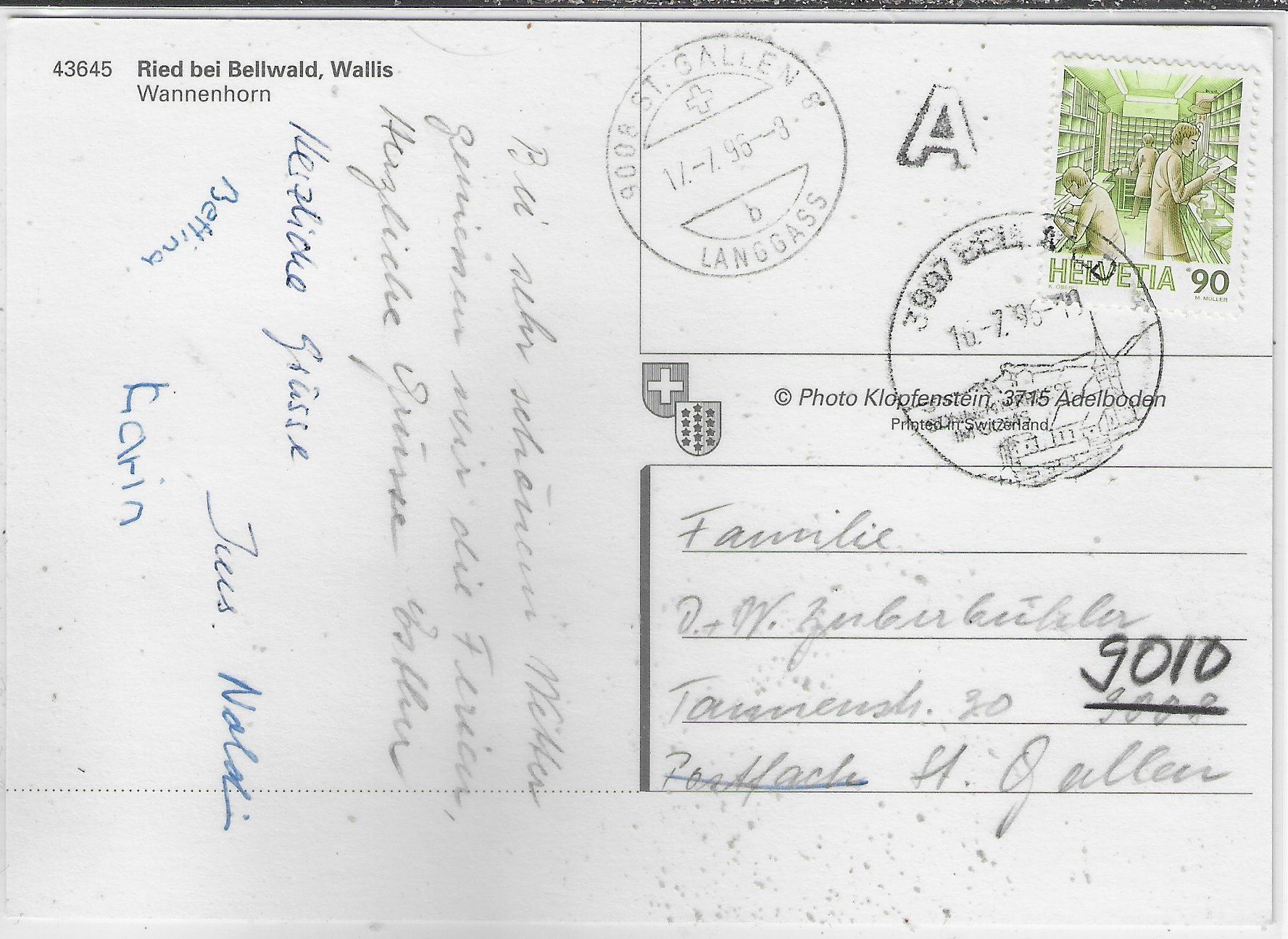 Cartoline postali: Ried bei Bellwald VS – Usato da Ettingen venduto da Kartenplanet 1