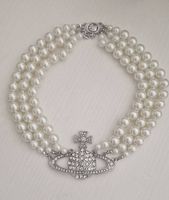 Vivienne Westwood three row Relief Choker Halskette