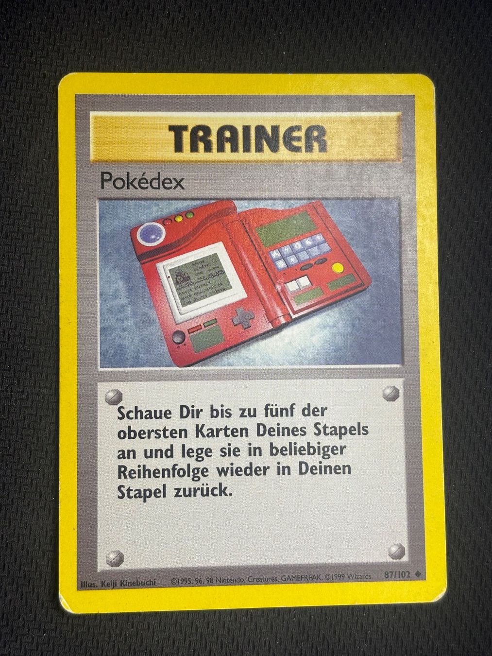 Pokémon Carte collezionabili: Pokemon Pokédex 87/102 WOTC Base Set DE – Usato da St. Gallen venduto da KantoKarten