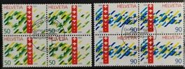 1990 700 Jahre Eidgenossenschaft Viererblock ET-Stempel