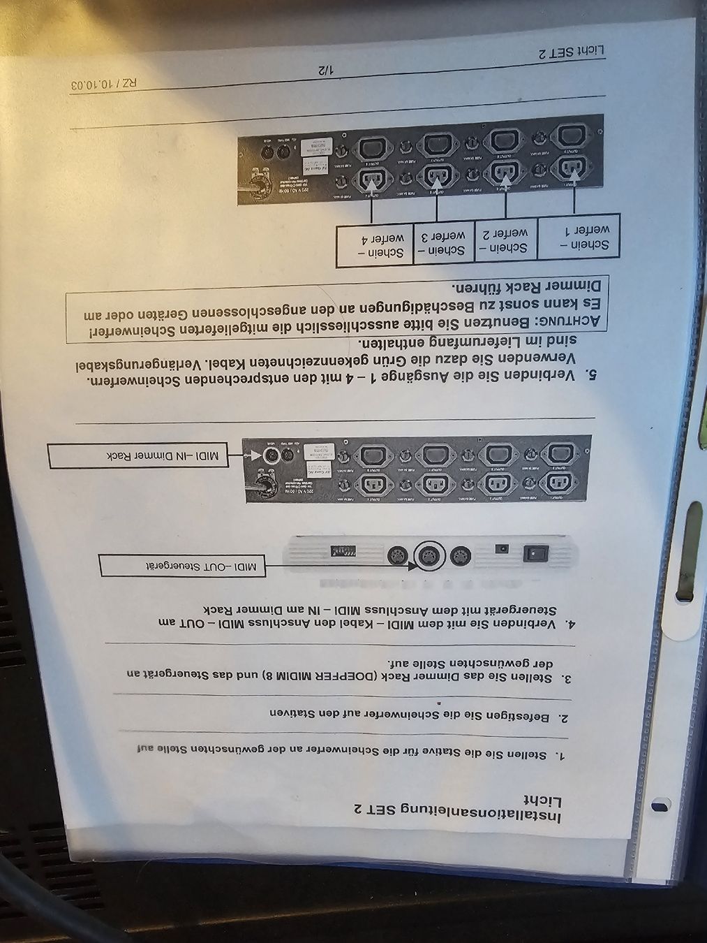 Console di mixaggio: Dimmer mit Kleinem Lichtpult – Usato da Laufenburg venduto da thu_7zdn 2