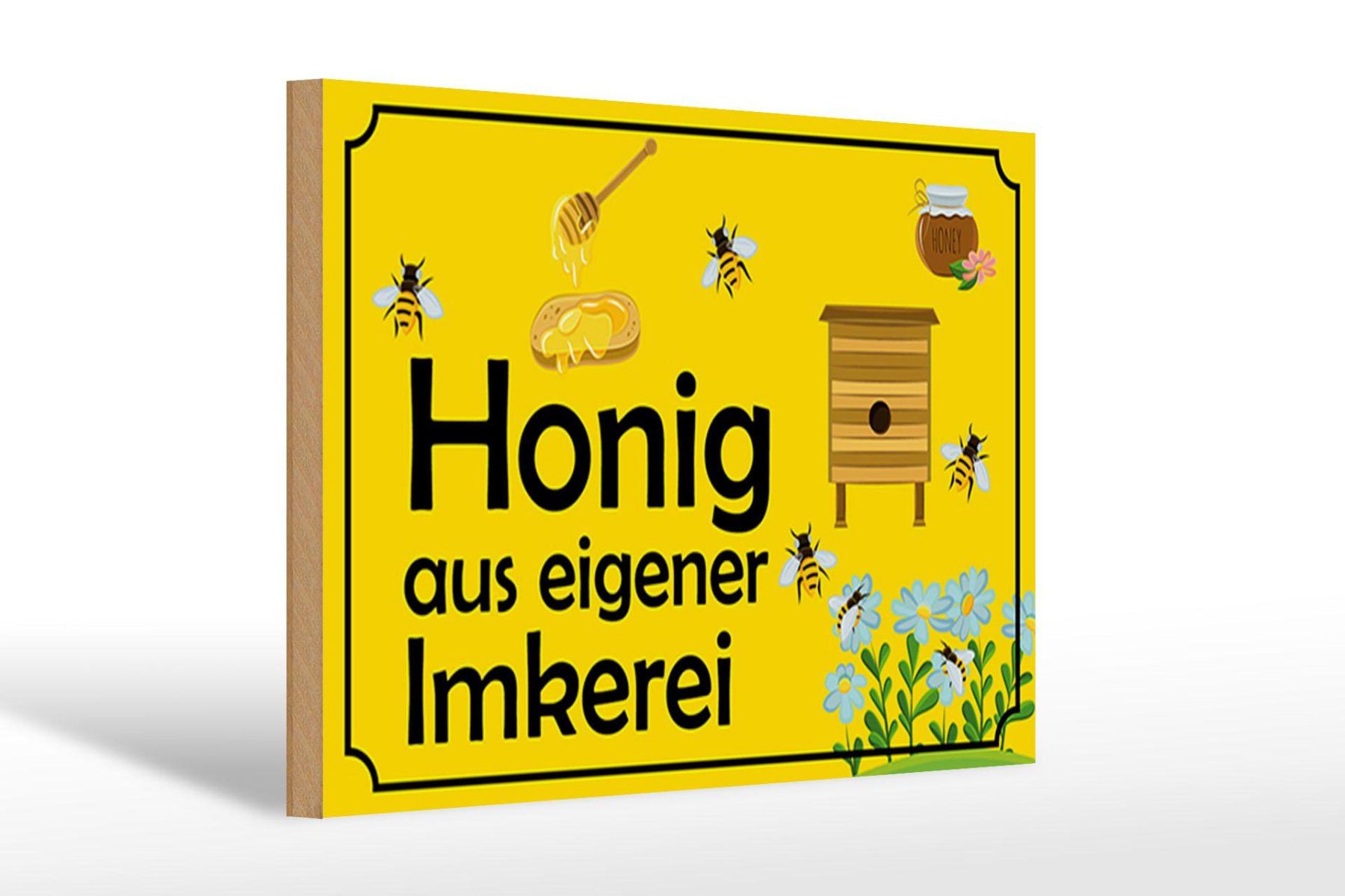 Insegne: Blechschild-HONIG AUS EIGENER IMKEREI-gelb – Nuovo e nell'imballaggio originale da Rupperswil venduto da big-one-sale 1