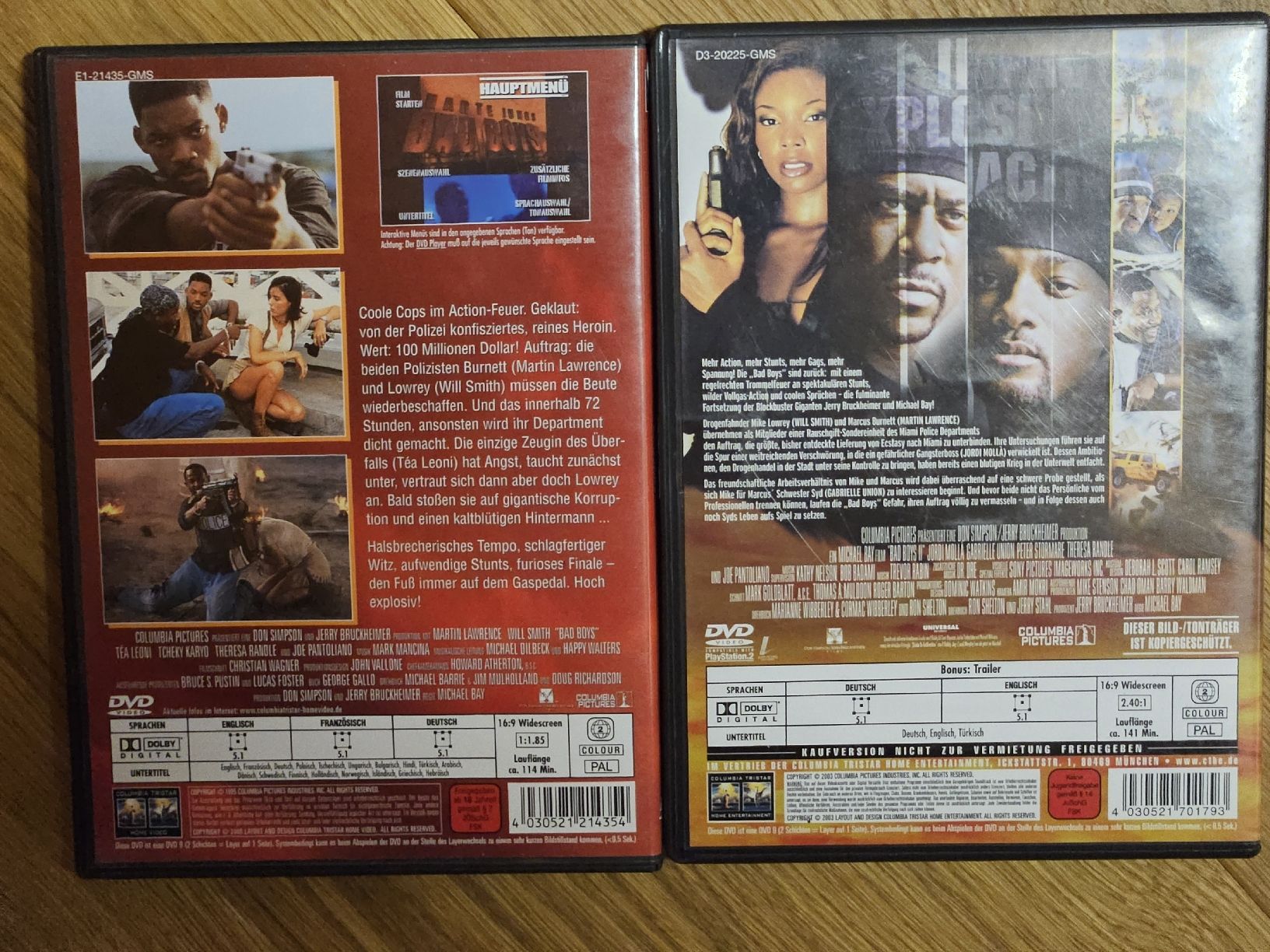 Alle DVDs: Bad Boys 1&2 DVD Bundle - Actionfilm Will Smith – Gebraucht aus Oberdorf BL von BaldenEagle 2