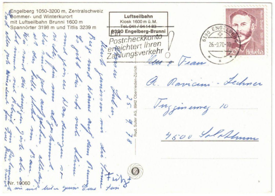 Cartes postales: Engelberg - Luftseilbahn Brunni – D'occasion à Binningen par Mountainrider 1