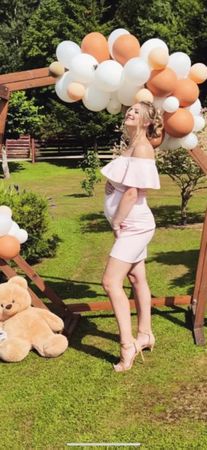 ELEGANT Light Pink Dress, Size 44