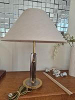 Lampe de table laiton et métal Hollywood Regency