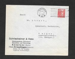 Kreuzlingen illustrierter Brief Schriesheimer & Hess 1935