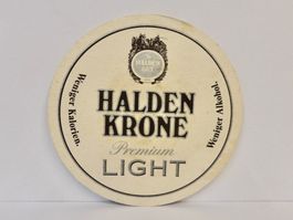 Bierdeckel HALDENGUT KRONE Bier Untersetzer Vintage Rarität