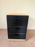 Rollcontainer schwarz mit 3 Schubladen gebraucht