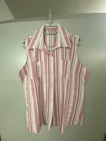 Extravagante must have Sommerbluse, rosa weiss, Gr. 44