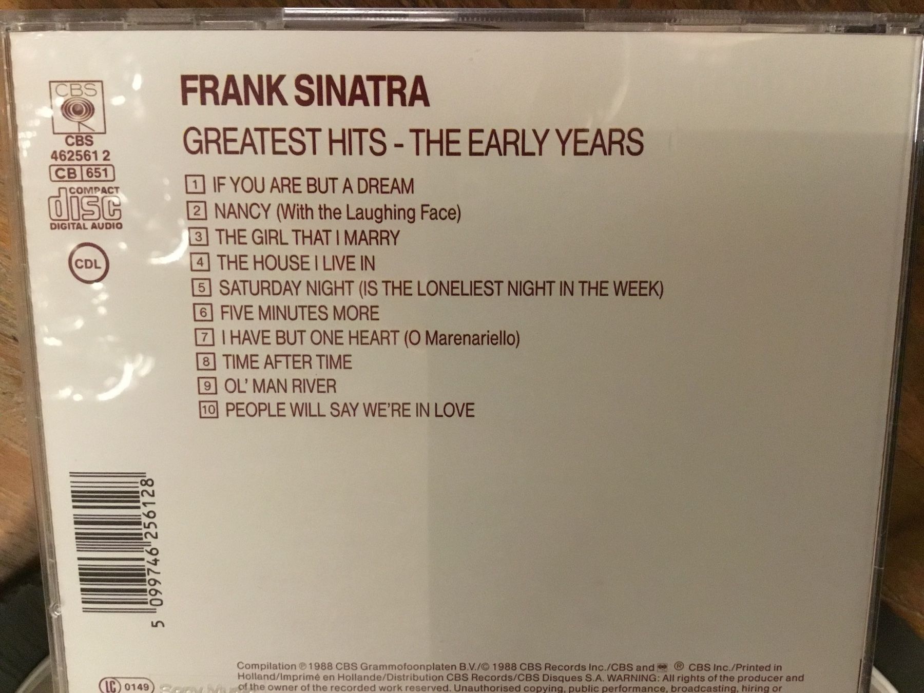 CD: Frank Sinatra - Greatest Hits CD - The Early Years 53 – Usato da Thierachern venduto da sweden08 1