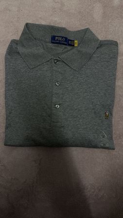 Langärmliges-Poloshirt Ralph Lauren, Graues , 3XB