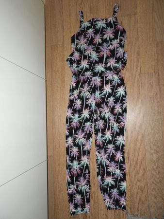 Sommerlicher Jumpsuit mit Palmenmuster, Grösse 170