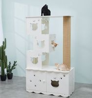 CatS Design 2 in1 Kratzbaum-Katzenklo Katzentoilette D2