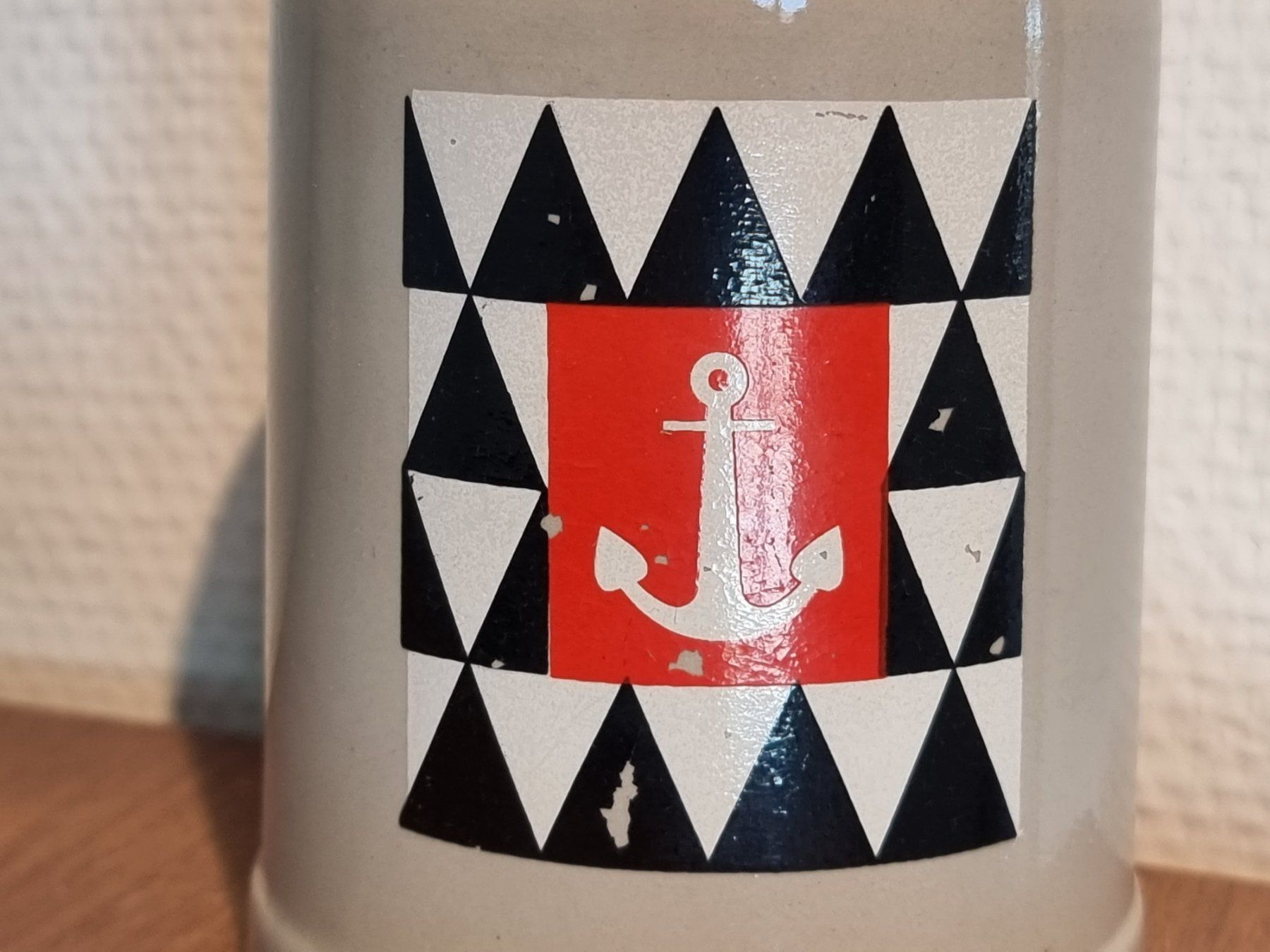Bicchieri: Anker Bier Basel Steingut Bierkrug / Humpen – Usato da Lommis venduto da 0815undmehr 1