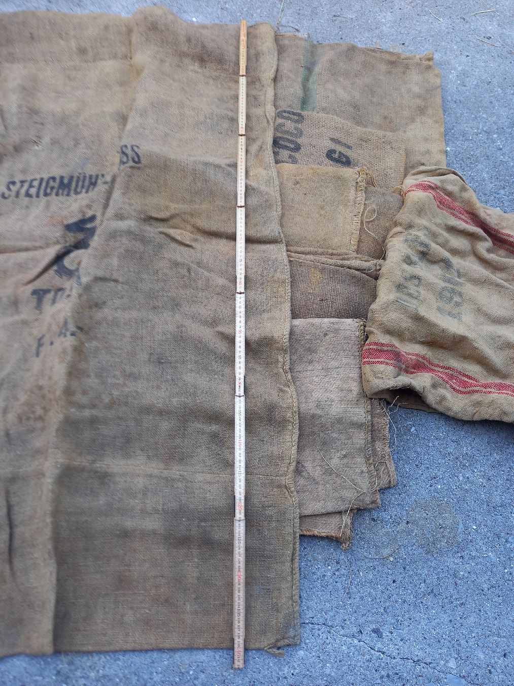 Stoffe: Alte Jute-, Tarensäcke ? ? gebraucht – Defekt aus Galgenen von Allerlei8854 6