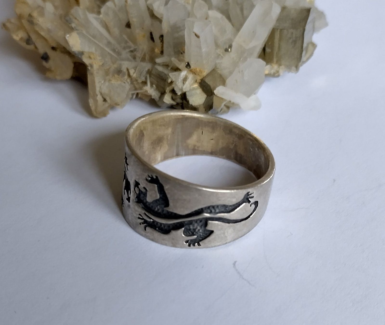 Anelli: RING MIT ECHSEN SILBER 925 DAUMENRING XL – Usato da Romanshorn venduto da Stubsinator 2
