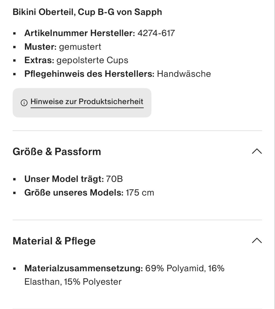 Badekleider & Bikinis: Sapph Bikini Sandy, Gr. 38/85C Neu! – Neu und originalverpackt aus Zollikofen von AureusManus 9