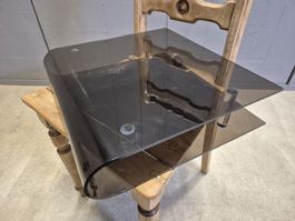 Vintage Plexiglas HP Druckertisch Pultablage Acrylglas