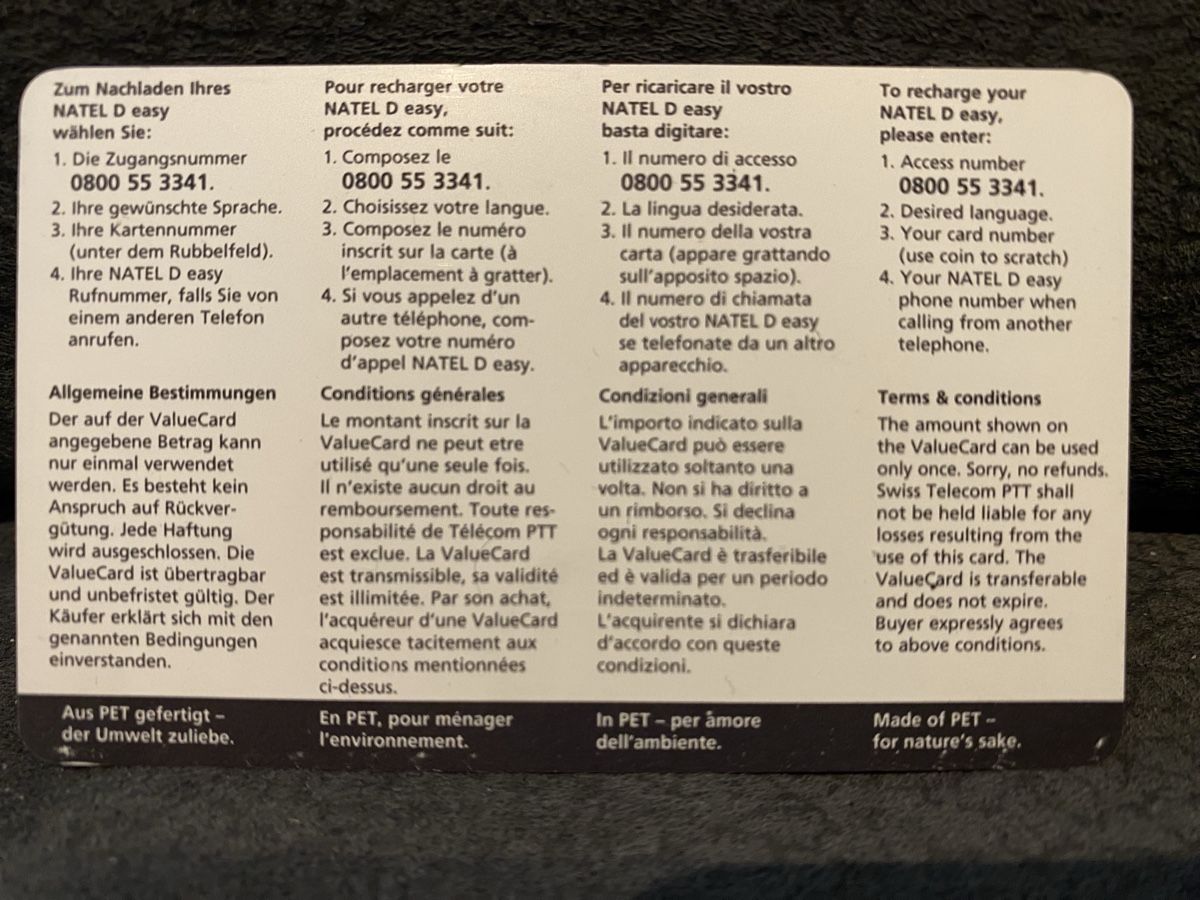 Schede telefoniche: Carte – Usato da Lausanne venduto da babacard10 1