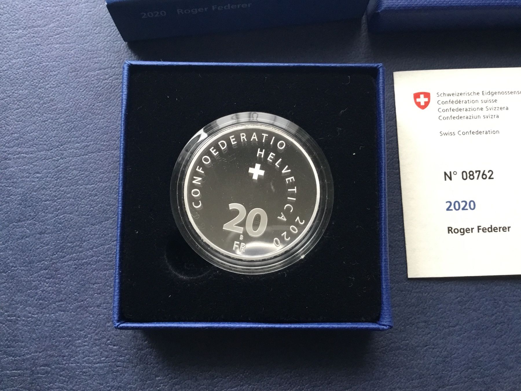 Tutti le monete: 20 Franken Silbermünze R.Federer 2020 PP – Nuovo e nell'imballaggio originale da St. Margrethen SG venduto da alfapeugeot10 3