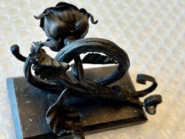 💚 KUNSTSCHMIEDE-MEISTERWERK: HANDGESCHMIEDETE EISENROSE🇨🇭