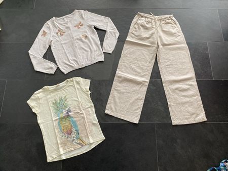 Leinen Set 134/140 Zara w Mayoral Buho Smallable Top Zustand