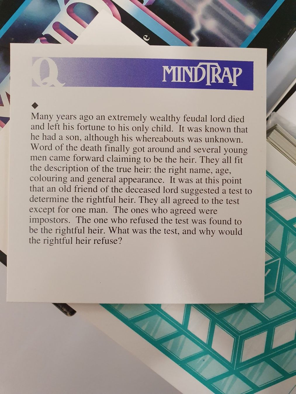 Giochi: MINDTRAP / Spiel von Pressman – Usato da Oberdorf BL venduto da BaldenEagle 3