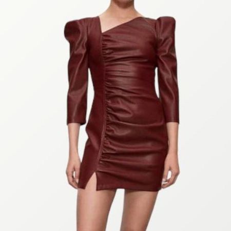ZARA Kleid, Bordeaux, Grösse M