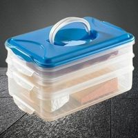 🥪Praktisches 4-tlg. Frischhaltebox: Stapelbar & Vielseitig!