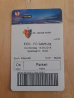 FC Basel - FC Salzburg, 13.03.2014, Matchbillett, Rarität