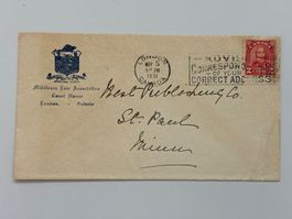 Historischer Briefumschlag Kanada 1931 mit Briefmarke