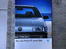 VW Passat GT Syncro G60 Verkaufsprospekt 24 Seiten Aug. 1989