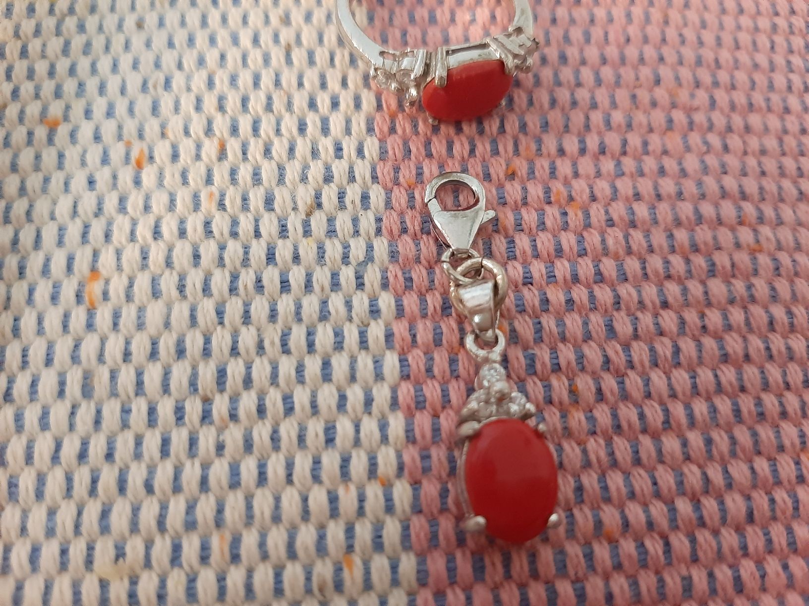 Ohrringe & -stecker: Silber Schmuck-Set mit roten Korallen Steinen – Neu (gemäss Beschreibung) aus Zürich von mco_nd92 2