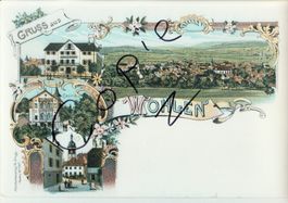 Gruss aus Wohlen - (AK Litho Ansicht um 1900 im Format A4)