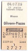 Billette Biasca Olivone – Piazza 1989