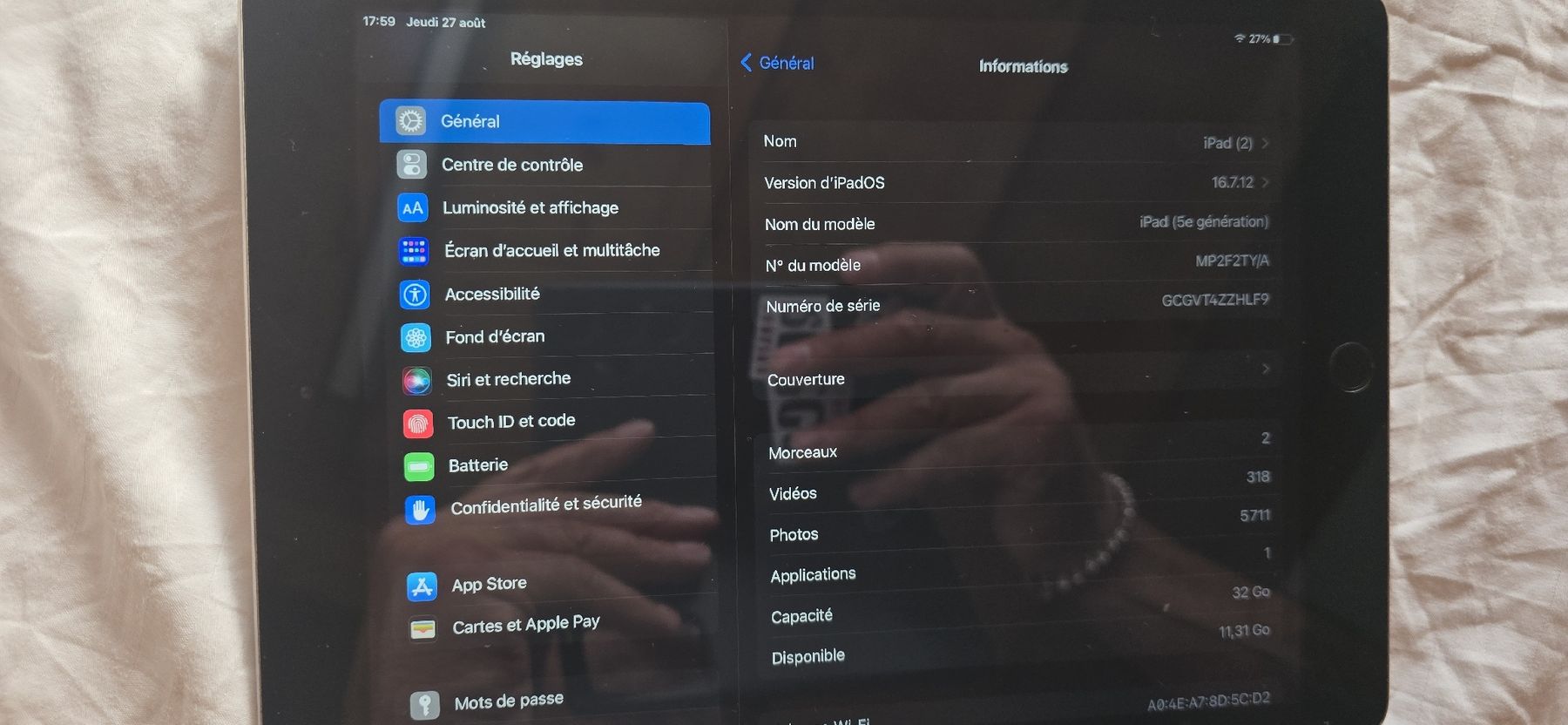 Apple Tablet PC: ipad 5 ieme génération 32gb – Gebraucht aus Fully von Arsaweb 3