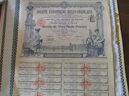 Action STE COTONNIERE RUSSO-FRANCAISE