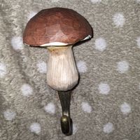 🍄‍🟫Pilzförmiger Vintage Kleiderhaken – Handgeschnitzt🍄‍🟫